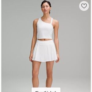 Lululemon Athletica White Asymmetrical Skater Skirt